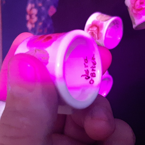 Vintage hand painted Vera OBRIEN napkin rings - Picture 4 of 5